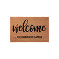 Personalized Welcome Family Doormat, Custom Last Name Front Porch Mat