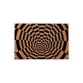 Optical Illusion Doormat, 3D Vortex Welcome, Checkered Tunnel Geometric Abstract Front Porch