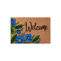 Welcome Floral Flowers Front Porch Doormat, Housewarming And New Home Gift