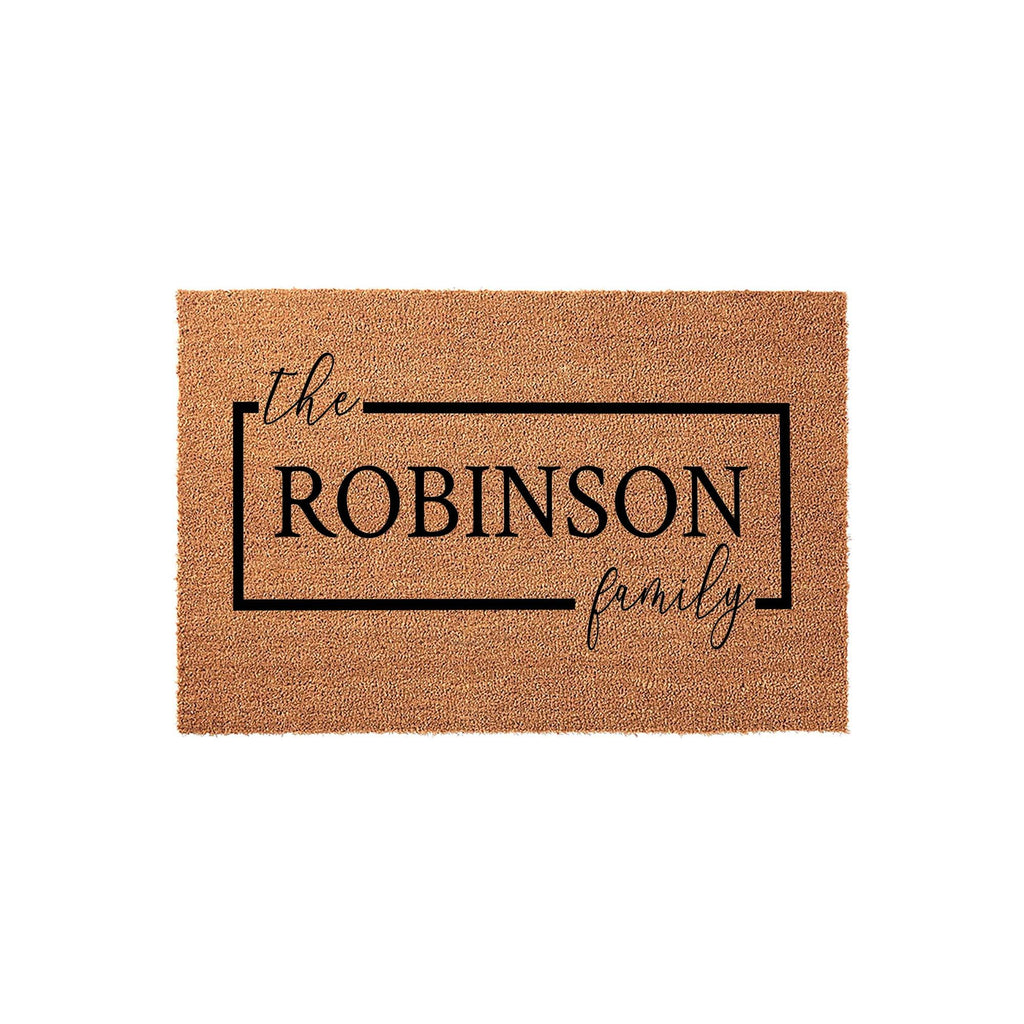 Custom Family Name Doormat, Personalized Welcome Mat, Front Porch Housewarming Gift