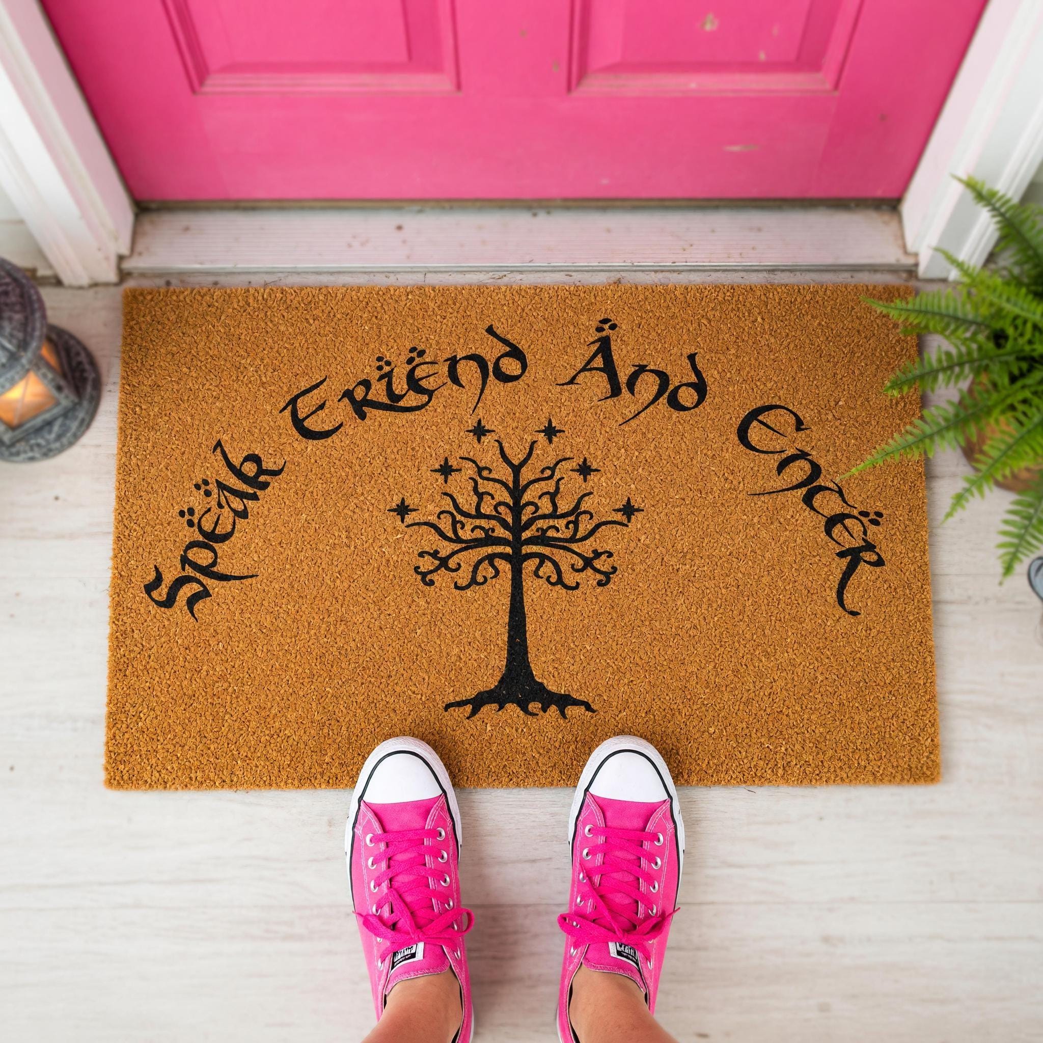 Speak Friend And Enter Doormat - Housewarming Gift - Nerd Welcome Mat