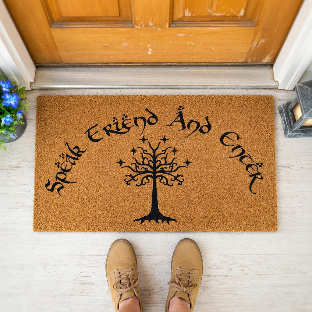 Speak Friend And Enter Doormat - Housewarming Gift - Nerd Welcome Mat