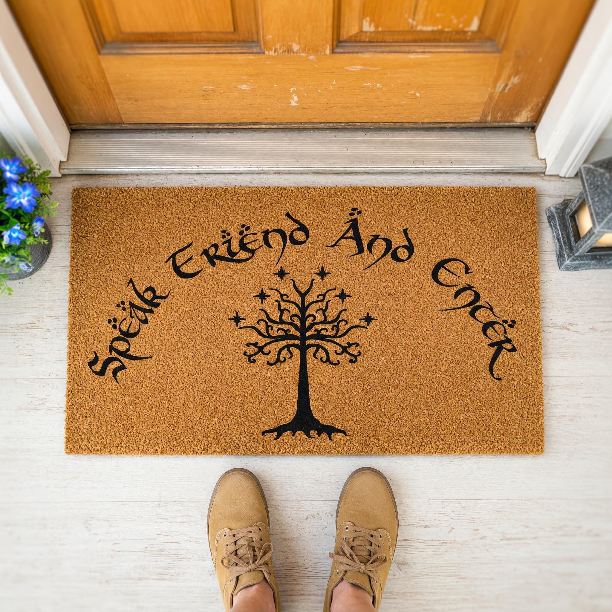 Speak Friend And Enter Doormat - Housewarming Gift - Nerd Welcome Mat