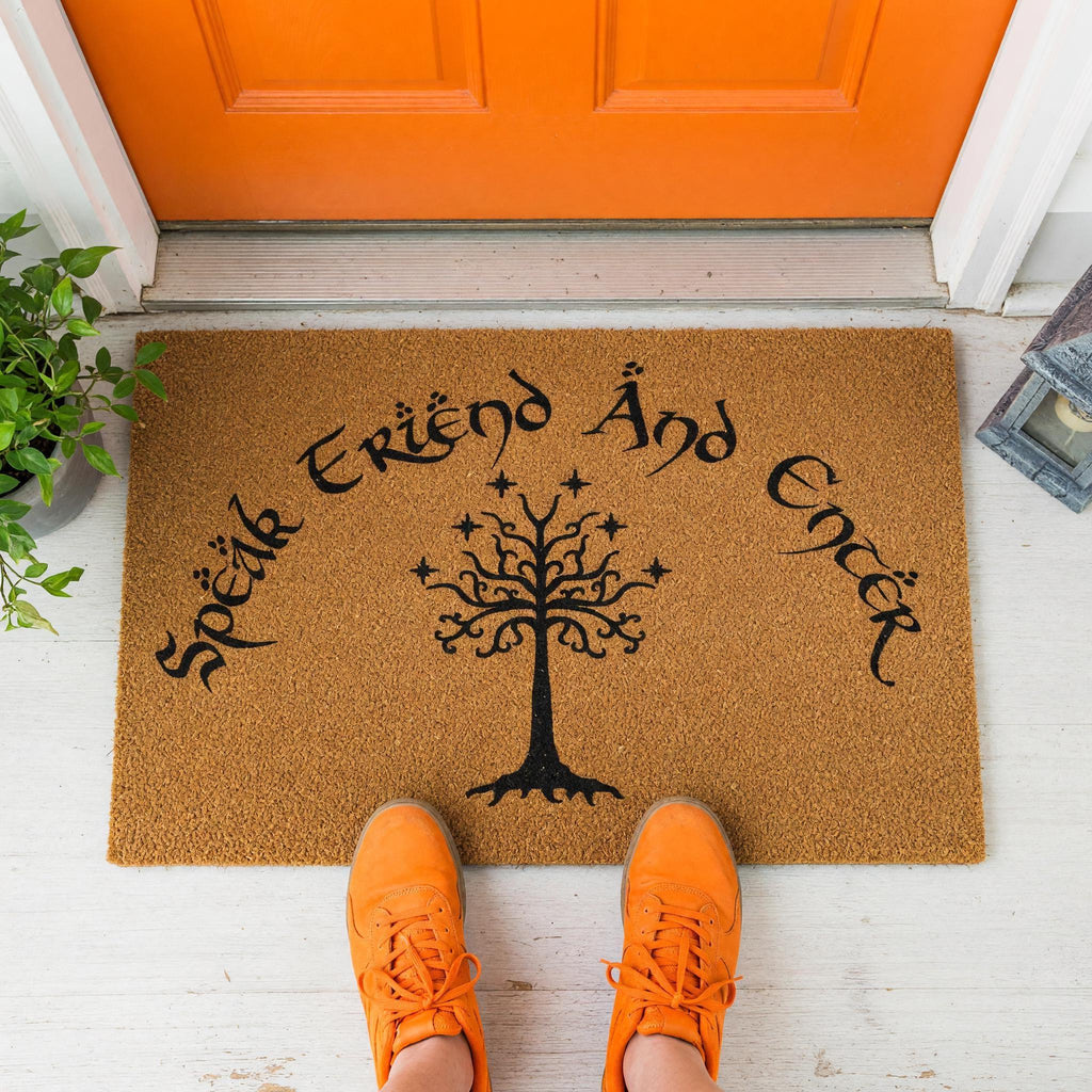 Speak Friend And Enter Doormat - Housewarming Gift - Nerd Welcome Mat