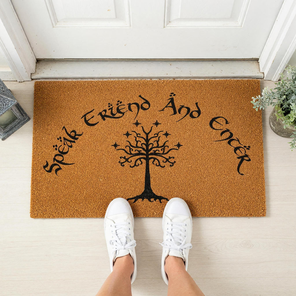 Speak Friend And Enter Doormat - Housewarming Gift - Nerd Welcome Mat