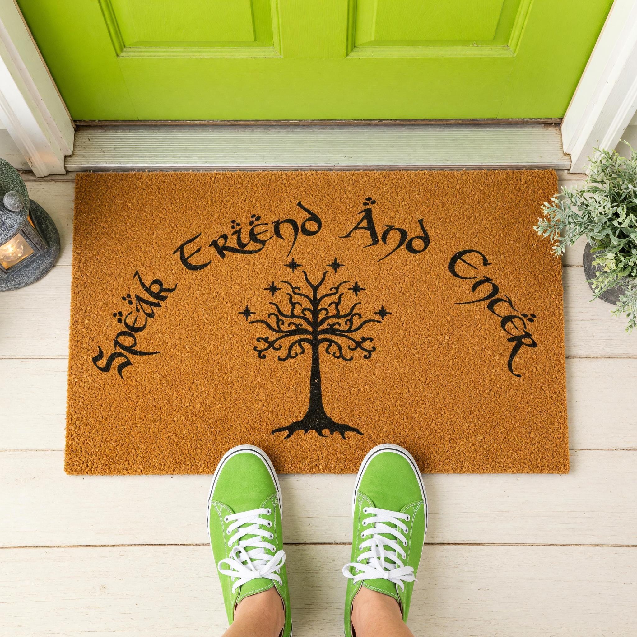 Speak Friend And Enter Doormat - Housewarming Gift - Nerd Welcome Mat