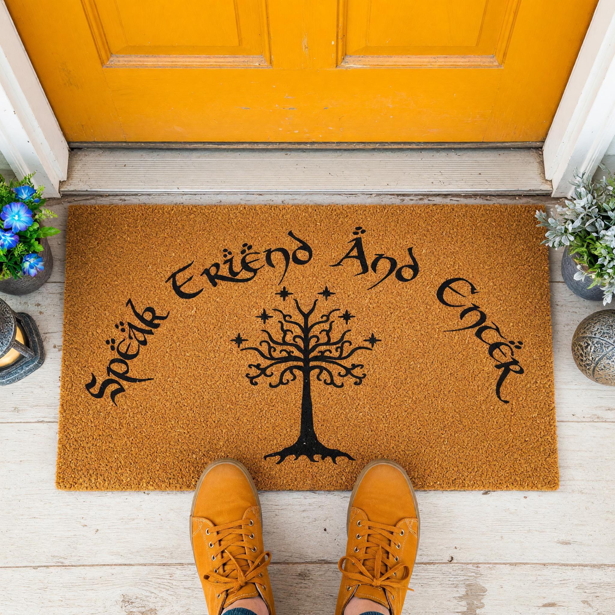 Speak Friend And Enter Doormat - Housewarming Gift - Nerd Welcome Mat