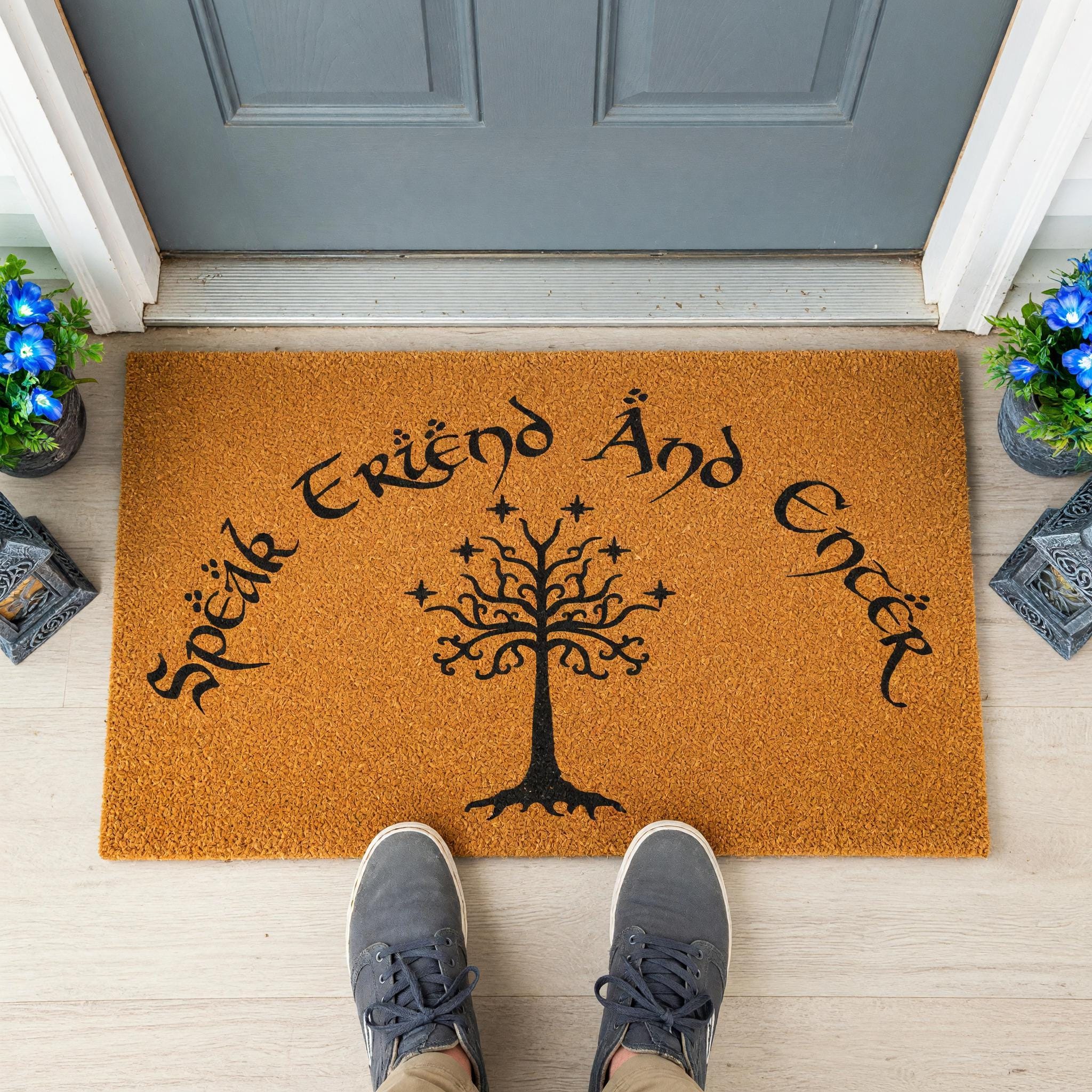 Speak Friend And Enter Doormat - Housewarming Gift - Nerd Welcome Mat