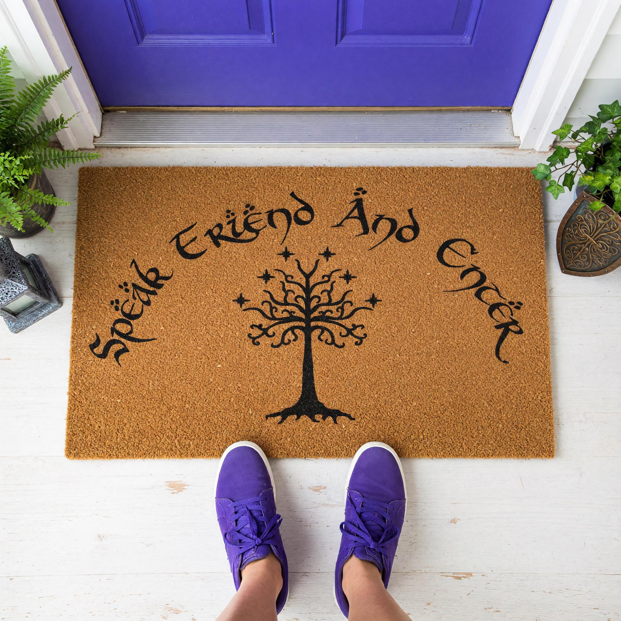 Speak Friend And Enter Doormat - Housewarming Gift - Nerd Welcome Mat
